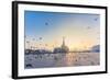Flying Doves over Fanar, Qatar Islamic Cultural Center in Doha-Ahmed Adly-Framed Photographic Print