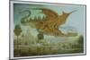 Flying Dragon over Landscape-Wayne Anderson-Mounted Premium Giclee Print