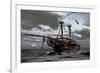 Flying Dutchman Abondoned Ship-null-Framed Art Print