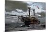 Flying Dutchman Abondoned Ship-null-Mounted Art Print