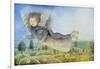 Flying Fairy over Landscape-Wayne Anderson-Framed Giclee Print