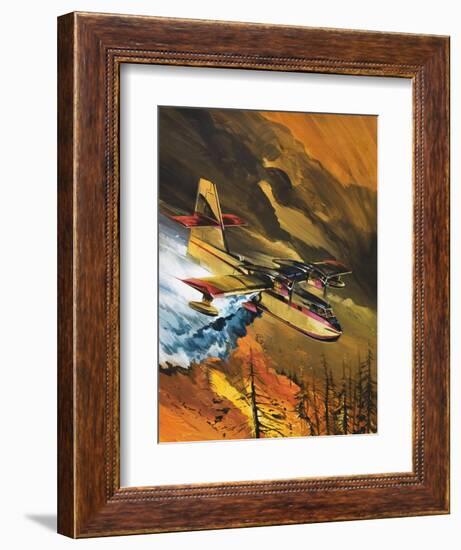 Flying Fire-Fighters-Wilf Hardy-Framed Giclee Print