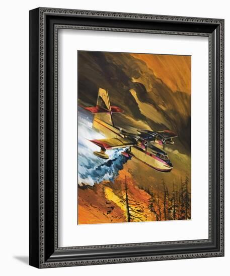 Flying Fire-Fighters-Wilf Hardy-Framed Giclee Print