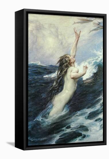 Flying Fish-Herbert James Draper-Framed Stretched Canvas