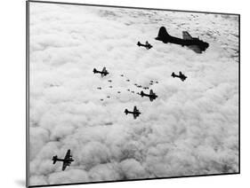 Flying Fortresses in Flight over Germany-null-Mounted Premium Photographic Print