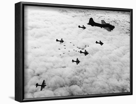 Flying Fortresses in Flight over Germany-null-Framed Photographic Print