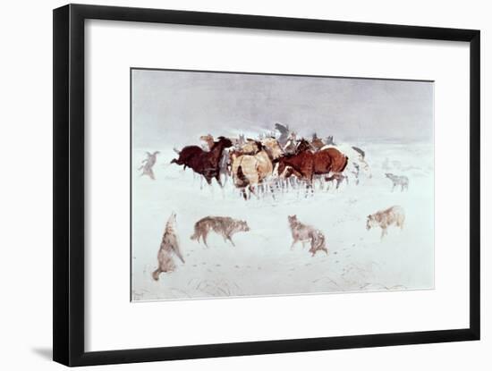 Flying Hooves-Charles Marion Russell-Framed Giclee Print