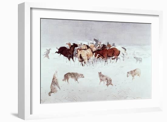 Flying Hooves-Charles Marion Russell-Framed Giclee Print