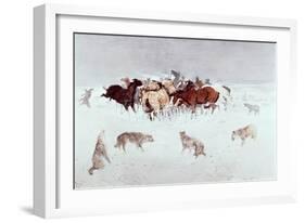 Flying Hooves-Charles Marion Russell-Framed Giclee Print