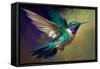 Flying Hummingbird I-Vivienne Dupont-Framed Stretched Canvas