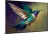 Flying Hummingbird I-Vivienne Dupont-Mounted Art Print