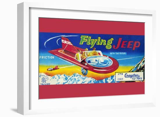 Flying Jeep-null-Framed Art Print