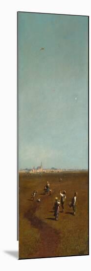 Flying Kites, Ca 1880-1885-Carl Spitzweg-Mounted Premium Giclee Print