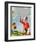 Flying Kites - Child Life-Robert O. Skemp-Framed Giclee Print