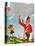 Flying Kites - Child Life-Robert O. Skemp-Stretched Canvas