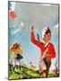 Flying Kites - Child Life-Robert O. Skemp-Mounted Giclee Print
