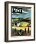 "Flying Kites" Saturday Evening Post Cover, March 18, 1950-John Falter-Framed Giclee Print