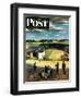 "Flying Kites" Saturday Evening Post Cover, March 18, 1950-John Falter-Framed Giclee Print