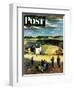 "Flying Kites" Saturday Evening Post Cover, March 18, 1950-John Falter-Framed Giclee Print