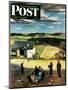 "Flying Kites" Saturday Evening Post Cover, March 18, 1950-John Falter-Mounted Giclee Print