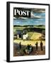 "Flying Kites" Saturday Evening Post Cover, March 18, 1950-John Falter-Framed Giclee Print