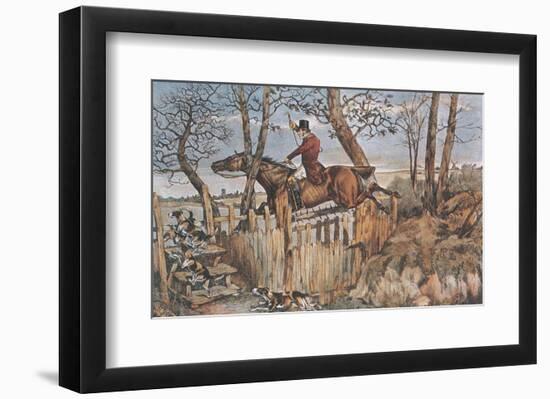 Flying Leap-Henry Thomas Alken-Framed Art Print