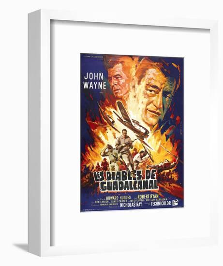 Flying Leathernecks, (aka Les Diables De Guadacanal), Robert Ryan, John Wayne, 1951-null-Framed Art Print