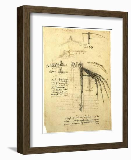 Flying Machine Part-Leonardo da Vinci-Framed Giclee Print