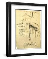 Flying Machine Part-Leonardo da Vinci-Framed Giclee Print