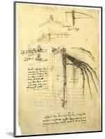 Flying Machine Part-Leonardo da Vinci-Mounted Giclee Print