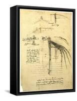 Flying Machine Part-Leonardo da Vinci-Framed Stretched Canvas