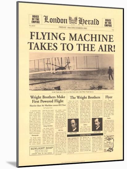 Flying Machine Takes to The Air-The Vintage Collection-Mounted Art Print