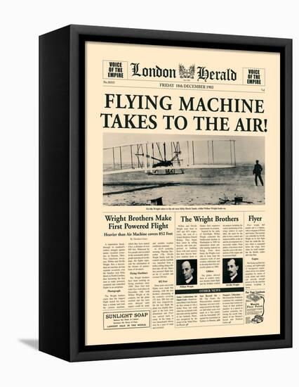 Flying Machine Takes to the Air!-The Vintage Collection-Framed Stretched Canvas