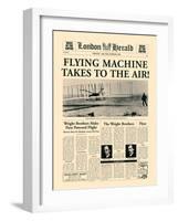 Flying Machine Takes to the Air!-The Vintage Collection-Framed Premium Giclee Print