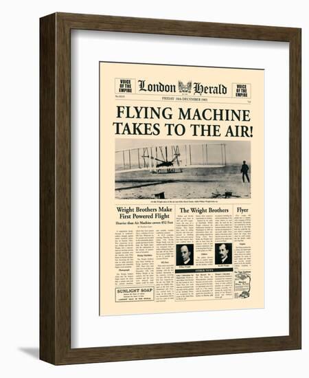 Flying Machine Takes to the Air!-The Vintage Collection-Framed Art Print