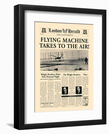 Flying Machine Takes to the Air!-The Vintage Collection-Framed Art Print