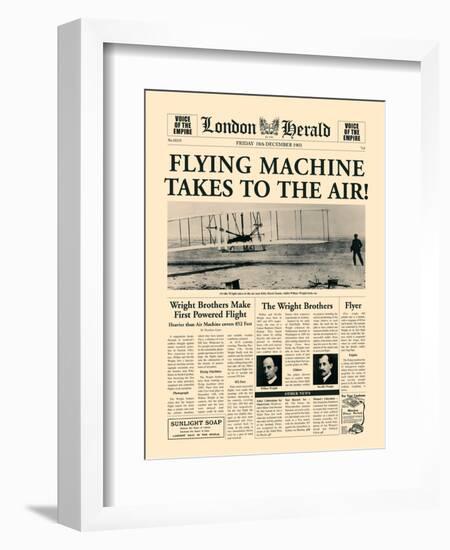 Flying Machine Takes to the Air!-The Vintage Collection-Framed Art Print