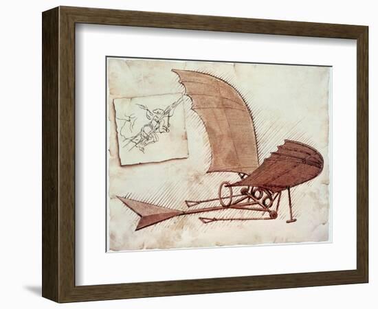 Flying Machine-Leonardo da Vinci-Framed Premium Giclee Print