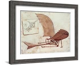 Flying Machine-Leonardo da Vinci-Framed Giclee Print