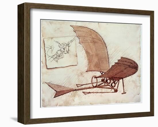 Flying Machine-Leonardo da Vinci-Framed Giclee Print