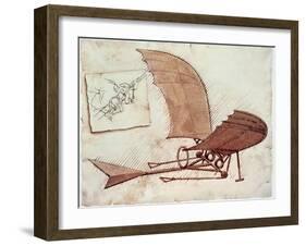 Flying Machine-Leonardo da Vinci-Framed Giclee Print