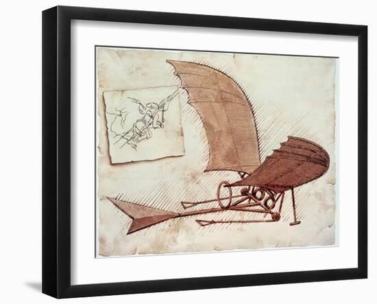 Flying Machine-Leonardo da Vinci-Framed Giclee Print