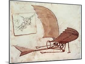 Flying Machine-Leonardo da Vinci-Mounted Giclee Print