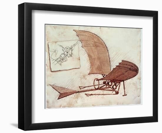 Flying Machine-Leonardo da Vinci-Framed Giclee Print