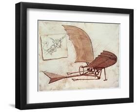 Flying Machine-Leonardo da Vinci-Framed Giclee Print