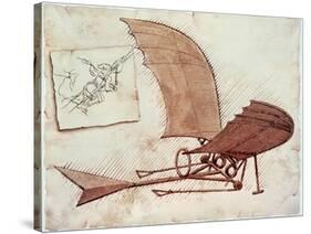 Flying Machine-Leonardo da Vinci-Stretched Canvas