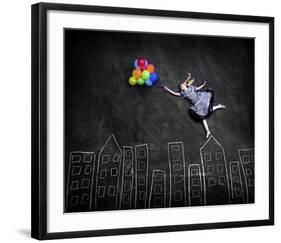 Flying On The Rooftops-Nj Sabs-Framed Giclee Print