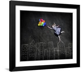 Flying On The Rooftops-Nj Sabs-Framed Giclee Print