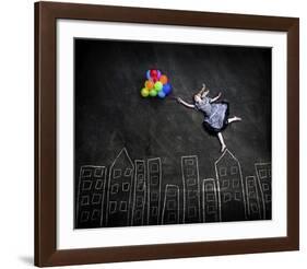 Flying On The Rooftops-Nj Sabs-Framed Giclee Print