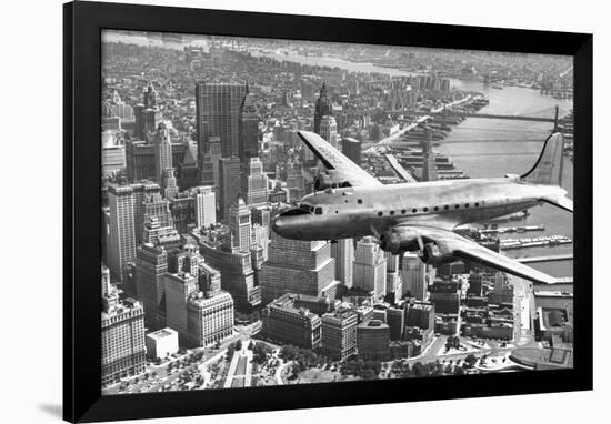 Flying over Manhattan, NYC-null-Framed Art Print